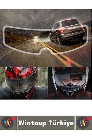 Motoraksesuar Universal Açık Tam Yarım Motor Kaskı Uyumlu Görüş Açısı Koruyucu Yağmur Kaydırıcı