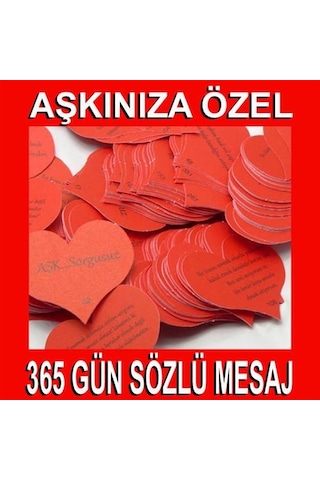 Sevgiliye Hediye Kalpli 365 Gün Notu Romantik Aşk Sözleri Mesajı (464747654)