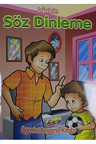 Değerler Eğitimi Öğretici Boyama Etkinlik Kitap Seti - 4 Kitap 3-6 Yaş