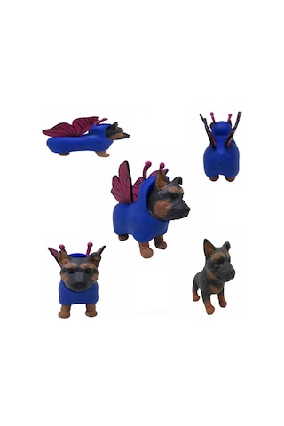 Dress Your Puppy Kostümlü Esneyen Figürler Köpek Kelebek Alman Ku