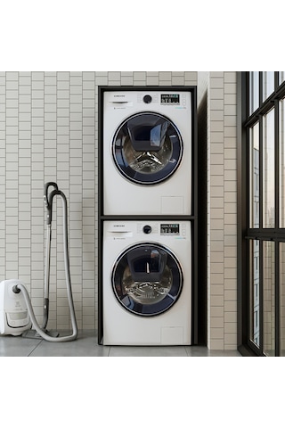 Roomart Banyo Çamaşır ve Kurutma Makinesi Dolabı Antrasit
