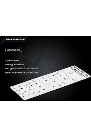 Türkçe Beyaz Q - F Klavye Etiketi - Laptop PC Keyboard Sticker