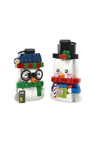 LEGO® Kardan Adam Süsleri 40812 – 6+ Yaş Çocuklar için 2 Kardan Adam Figürü İçeren Yılbaşı Ağacı Süsü Oyuncak Yapım Seti (168P)