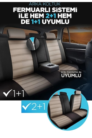 Panda Special Serisi Jakar Kumaş Oto Koltuk Kılıfı - Tam Set