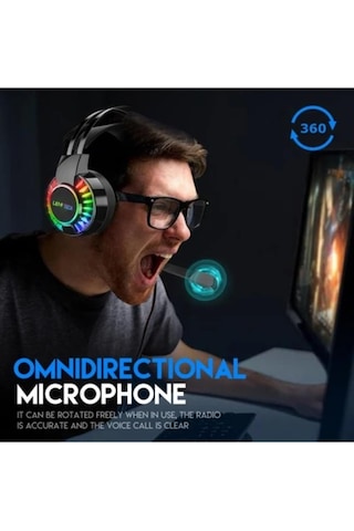 Ayrex H60 Kablolu 7.1 Usb Oyuncu Kulaklık Rgb Stereo Hd Mikrofon Gaming Kulaklık