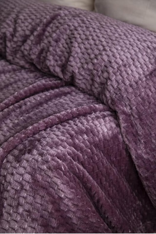 Ap Jakarlı Tek Kişilik Mürdüm Trusty Battaniye 160 220 Mürdüm