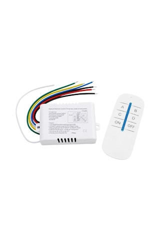 Weko Wk-28838 4 Kanallı Uzaktan Kumandalı Aydınlatma Kontrol Anahtarı Avize Modülü Beyaz