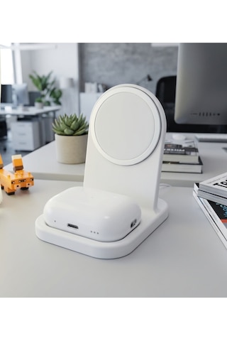 Apple Uyumlu iPhone & Airpods Magsafe Standı