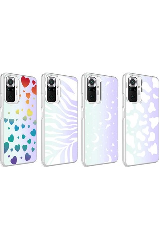 Zore Redmi Note 10 Pro Kılıf Msra M-blue Desenli Kapak - Cow No2 Cow No2