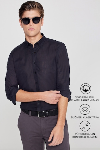 Ac&Co / Altınyıldız Classics Erkek Gömlek (476750270) Siyah