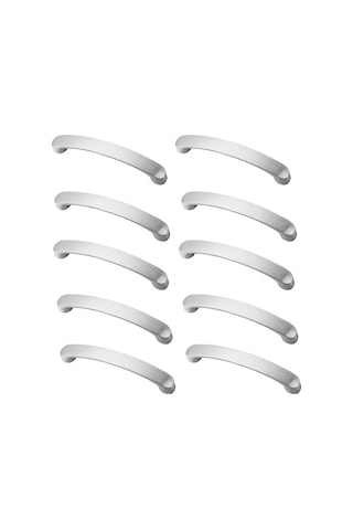 10 Adet Mobilya Kulpu, Gümüş Alüminyum Mutfak Dolabı Kapı Kolu Dolaplar İçin Mutfak Mobilya Kulpu, Delik Mesafesi 128 Mm