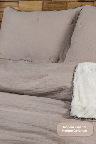 Elart Palermo Comfort Uyku Seti Çift Kişilik 3 Parça 220x240 Cm Bej Bej