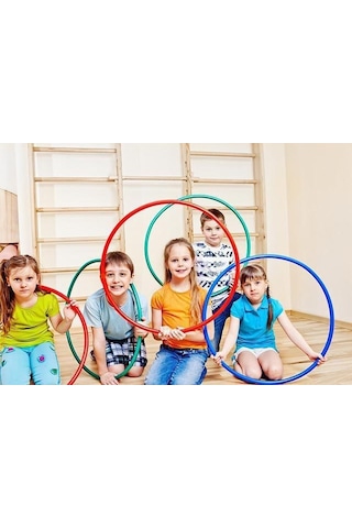 Renkli Hulahop Jimnastik Çember 10 Adet 60 CM