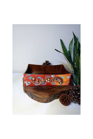 Çok Amaçlı,el Boyaması Rölyef Kabartma Ahşap Kutu