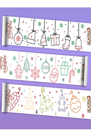 Yılbaşı Özel Bebek Ve Çocuk Için Boyama Kağıdı 3,75 Metre