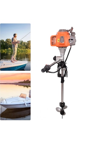 Kraft Hart Dıştan Takmalı Benzinli Tırpantekne Deniz Motoru 63cc 2,8 Hp