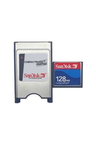 Sandisk 128 Mb Compact Flash Hafıza Kartı+pmcıa Compact Flash Kart Okuyucu