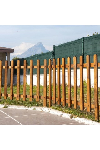 Ahşap Büyük Boy Kazıklı Bahçe Çiti