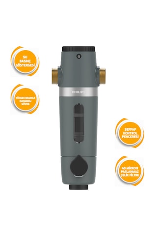 Philips Ön Filtre Tüm Ev İçin Su Koruma Sistemi Awp1830 Gri