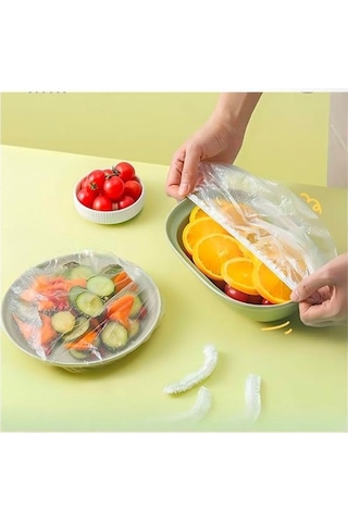 Periboia Lastikli Tencere Ve Tabak Bonesi 100 Adet 24cm Renkli