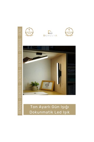Ledışık Ton Ayarlı Şarjlı Manyetik Taşınabilir Mutfak Dolap İçi Gün Işığı Dokunmatik Led Işık Çok Renkli