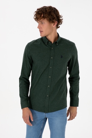 U.s. Polo Assn. Erkek Koyu Yeşil Gömlek Basic 50316721-vr079 Koyu Yesıl