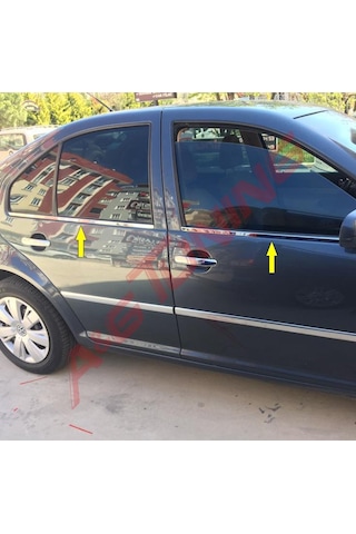 Volkswagen Bora Krom Cam Çıtası 1998-2004 4Prç Paslanmaz Çelik N11.145