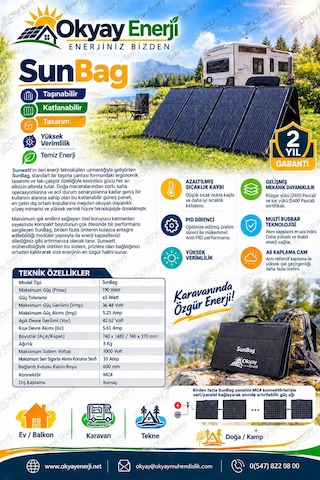 Sunwatt Sunbag 200 190 Watt Katlanabilir Güneş Paneli