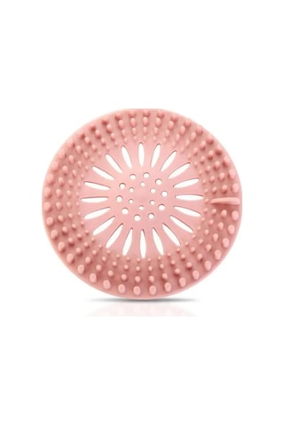 Mainshop Süzgeçli Silikon Lavabo Ve Küvet Tıkacı Yuvarlak Süzgeç Banyo Tıpa Pembe Renk 1 Adet M-140 Pembe