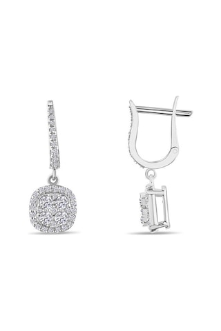 0.90 Karat Fantezi Pırlanta Küpe - Hrd Sertifikalı