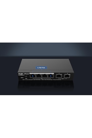 Ruijie Reyee RG-ES206GC-P 6 Portlu 4 Port PoE (54W) Gigabit Yönetilebilir Switch