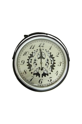 Kenpazar Saat Çarklı Askılı Duvar Saati Dekoratif Ev Ofis Hediyelik çok Renkli