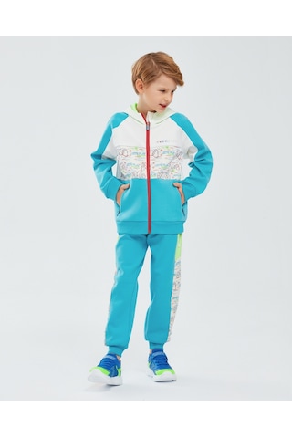 Skechers 2Xı-Lock B Full Zip Hoodie Sweatshirt Büyük Erkek Çocuk Kırık Beyaz Sweatshirt Sk241075-102