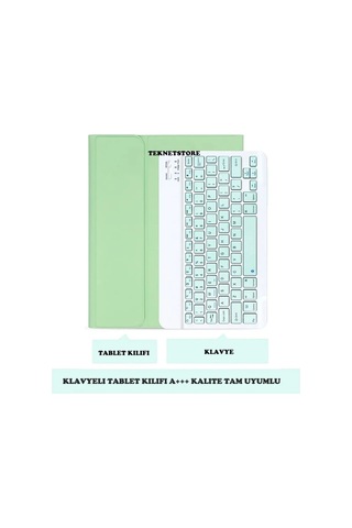 Apple Uyumlu iPad 10. Nesil 10.9 İnç 2022 Bluetooth Klavyeli Kılıf Kalem Bölmeli Türkçe Klavye Kılıf