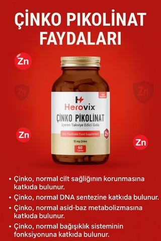 Çinko Pikolinat 60 Tablet 15 Mg