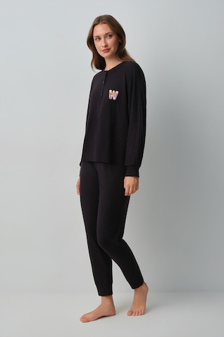 Suwen Ginger Pijama Takımı Wsh10510172897 Antrasit Melanj