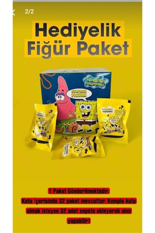 Sünger Bob Hediyelik Fiğür Paket 1 Adet