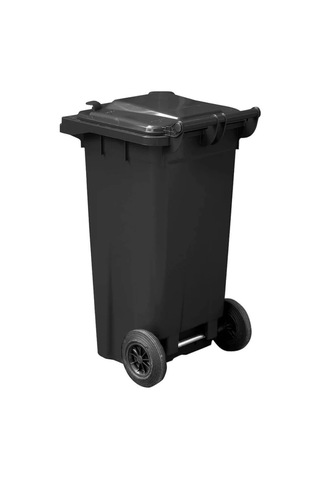 Siyah Renk 120 Lt Çöp Kovası, Çöp Konteyner Siyah