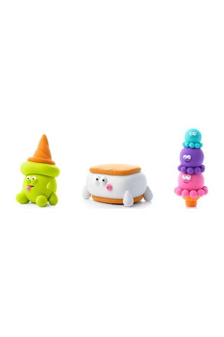 Hey Clay Yaratıcı Kil Seti - Flip Cone, Yeti Sandwich, Scoopanauts
