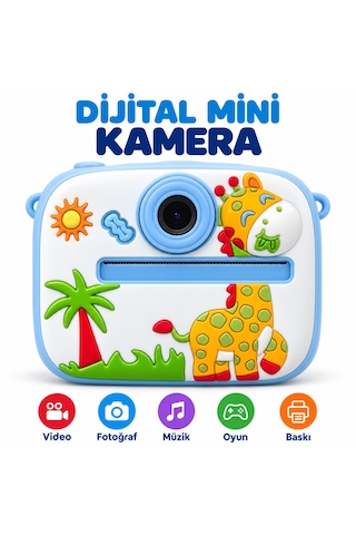 Cmr90 Çocuk Dijital Mini Kamera 1080p Hd 2.0 İnç Ekran Fotorğraf Video Oyun Müzik Usb Şarj Termal Resim Kağıt Baskılı Yazıcı Kamera Video Makinesi Print Kamera