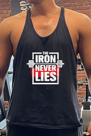 Bluu Ironnever Gym Fitness Tank Top Sporcu Atleti Siyah