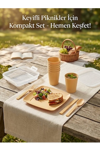 Hobby Life Magic 6 Kişilik Kamp Ve Piknik Seti 32 Parça Sarı