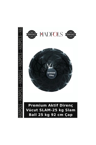 Premium Aktif Direnç Vücut Slam-25 Kg Slam Ball 25 Kg 92 Cm Çap