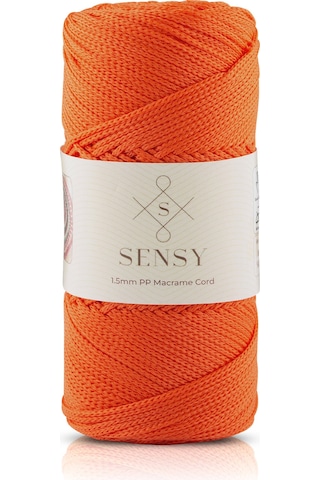 1.5 Mm - 100 Gr Polyester Makrome Ipi Portakal 150 M Polyester Makrome Ip Supla Ip Ve Çanta Ipliği