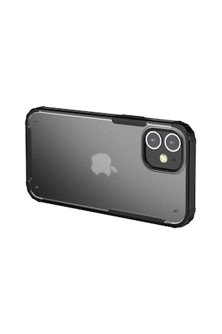 Apple Uyumlu iPhone 12 Mini Kılıf Zore Volks Kapak Siyah