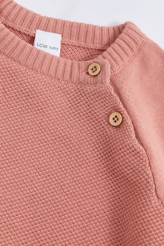 LC Waikiki Lcw Baby Pembe Bisiklet Yaka Kendinden Desenli Erkek Bebek Triko Kazak