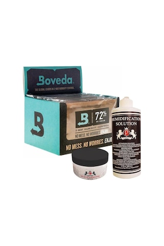 Boveda 72 60g Humidor Puro Kutusu Nemlendirici 12li Paket Saf Su Ve Jel li