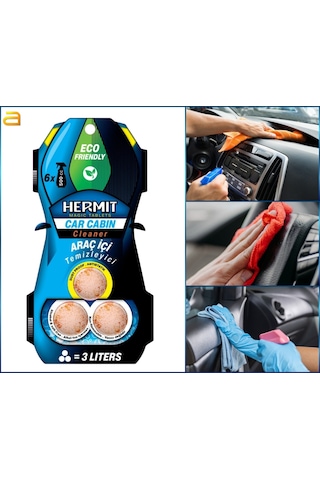 Hermit Doğa Dostu Araç İçi Detaylı Temizleyici Tablet 3 Lü Paket 1 Tablet 1 Litre