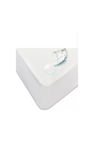 Altın Karma Çift Kişilik Fitted Sıvı Geçirmez Micro Yatak Koruyucu Alez 160x200+30 Cm Beyaz
