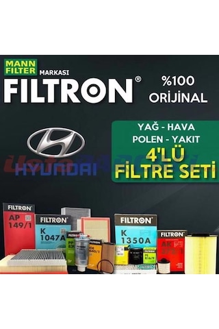 Hyundai Accent Era 1.5 Crdı Filtron Filtre Bakım Seti 2006-2012 (495301365)